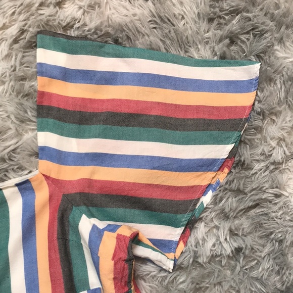 Madewell Square-Neck Mini Dress in Festival Stripe - Picture 6 of 7